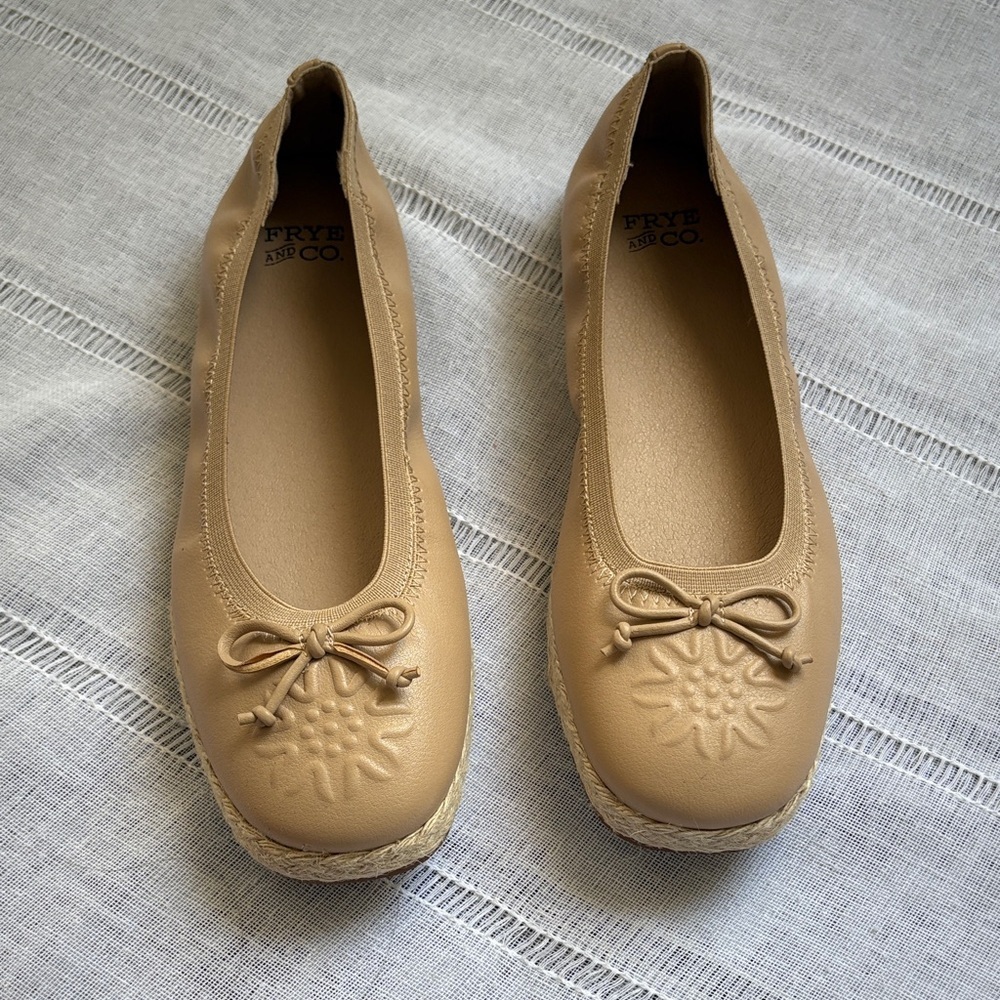 Frye and Co. Willow Tan Espadrille Ballet Flats